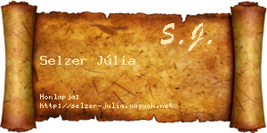 Selzer Júlia névjegykártya
