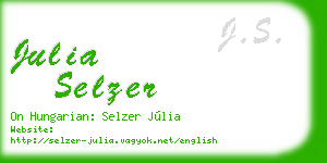 julia selzer business card