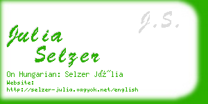 julia selzer business card